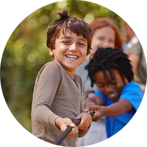 Kids playing outside