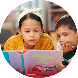 Children reading a book